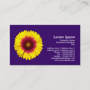 Tarjeta De Visita Flor de manta - Violeta oscura