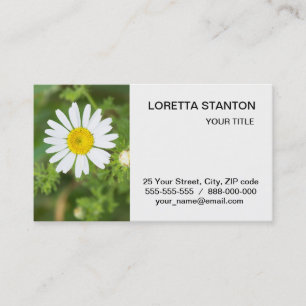 Tarjeta De Visita Flor de margarita