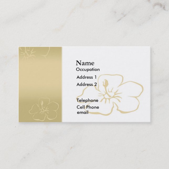 Tarjeta De Visita Flor de oro (Anverso)