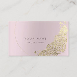 Tarjeta De Visita Flor de oro verde de menta Amethanic Pink Mauv