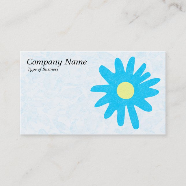 Tarjeta De Visita Flor de papel - Azul cielo (Anverso)