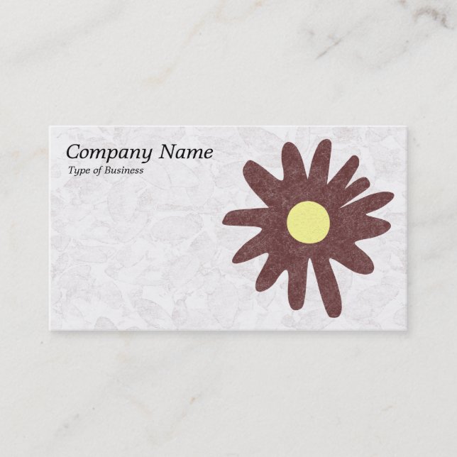 Tarjeta De Visita Flor de papel - Marrón (Anverso)