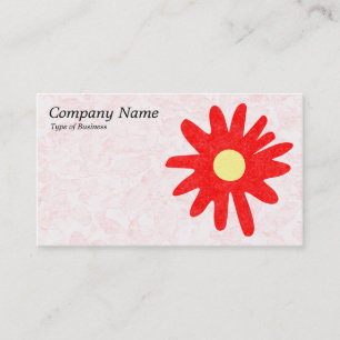 Tarjeta De Visita Flor de papel - Rojo