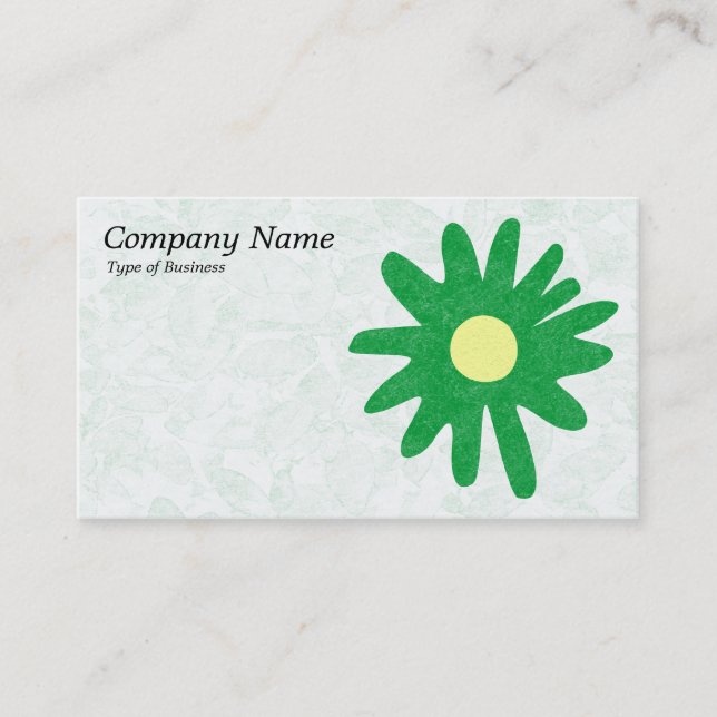 Tarjeta De Visita Flor de papel - Verde de hierba (Anverso)