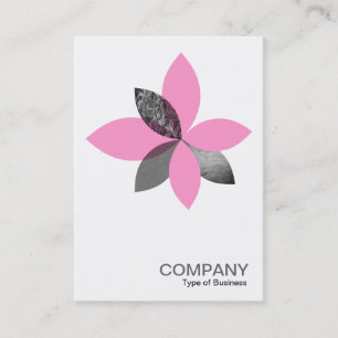 Tarjeta De Visita Flor de planta geométrica - rosa