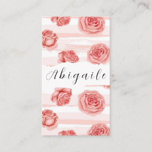 Tarjeta De Visita Flor de Pluma Vector Floral Vintage Sin Costuras
