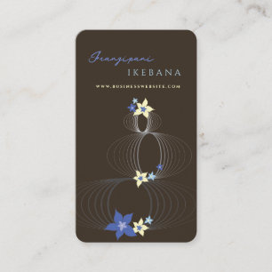 Tarjeta De Visita Flor de Plumeria Frangipani Chic Ikebana Zen