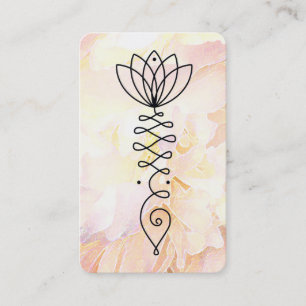 Tarjeta De Visita *~* Flor de Reiki floral de yoga corazón Peony Lot