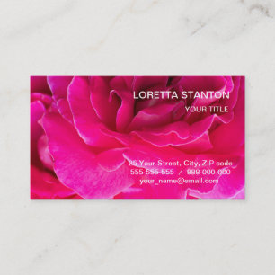 Tarjeta De Visita Flor de rosa