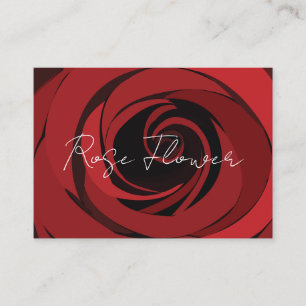 Tarjeta De Visita Flor de Rosa Roja    