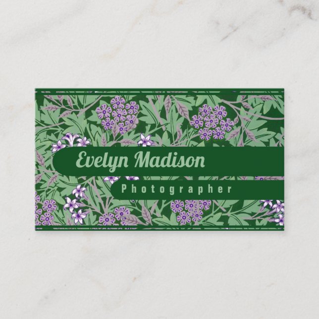 Tarjeta De Visita Flor de sangre de época B2301 (Anverso)