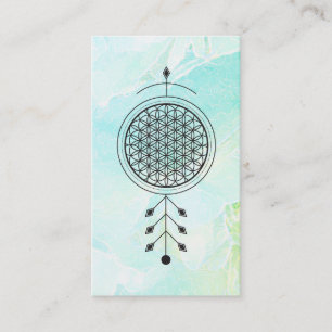 Tarjeta De Visita *~* Flor de tótem de yoga de la vida Pastel Flora