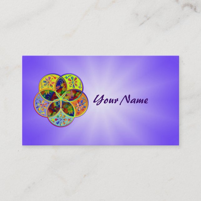 Tarjeta De Visita Flor de Venus del flower power del fineART del (Anverso)