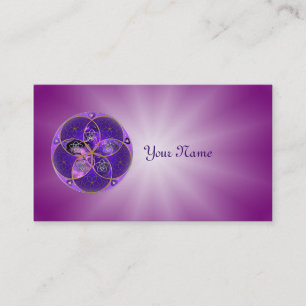 Tarjeta De Visita Flor de Venus del rosa violeta del fineART del