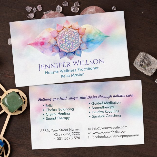 Tarjeta De Visita Flor de vida en el loto (Subido por el creador)