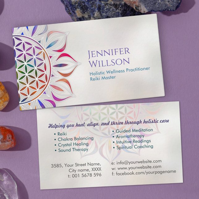 Tarjeta De Visita Flor de vida en el loto (Subido por el creador)