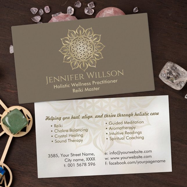 Tarjeta De Visita Flor de vida en el loto (Subido por el creador)