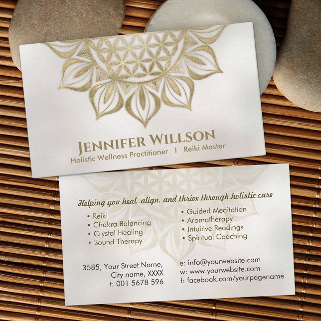 Tarjeta De Visita Flor de vida en el loto (Subido por el creador)