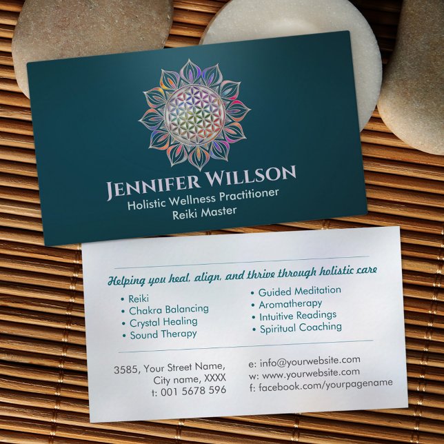 Tarjeta De Visita Flor de vida en el loto (Subido por el creador)