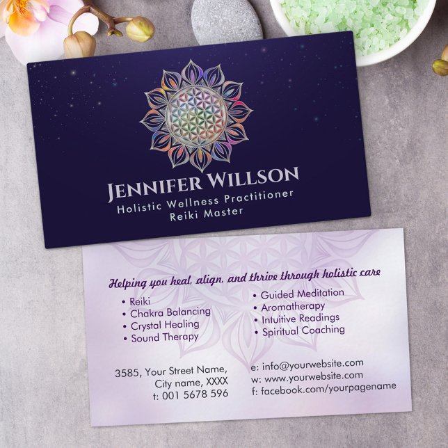 Tarjeta De Visita Flor de vida en el loto (Subido por el creador)