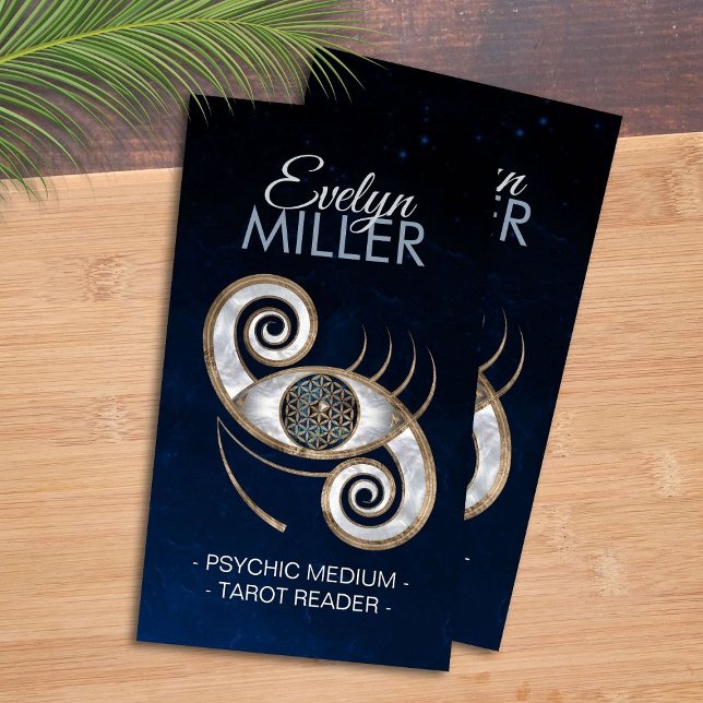 Tarjeta De Visita Flor de vida en ornamento ocular (Subido por el creador)