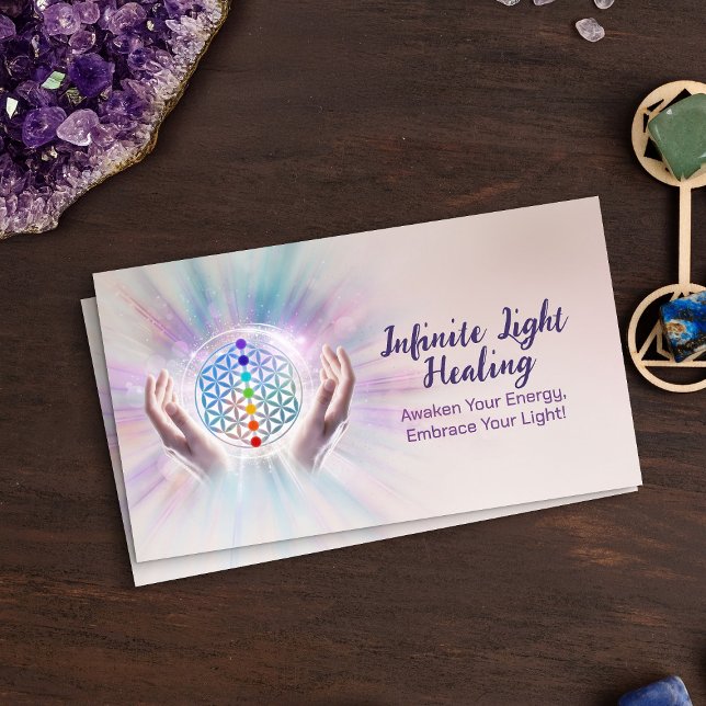 Tarjeta De Visita Flor de vida - Energía de curación - Reiki (Subido por el creador)