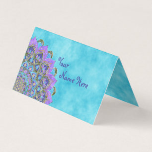 Tarjeta De Visita Flor De Vida - Mandala Estilo India 2