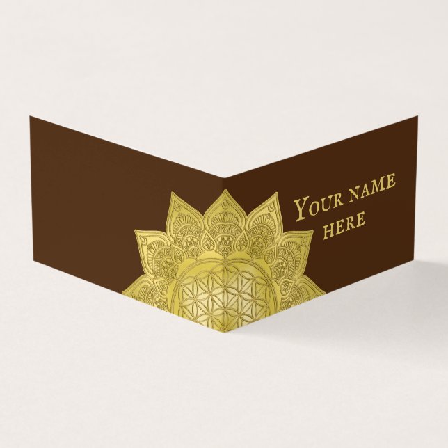 Tarjeta De Visita Flor de vida - Mandala india 4 (Exterior)