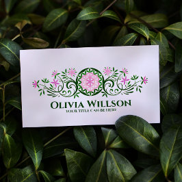 Tarjeta De Visita Flor de vida - Ornamento floreciente