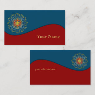 Tarjeta De Visita Flor De Vida - Ornamentos Vintage Mandala 1