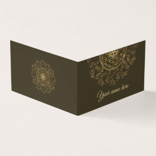 Tarjeta De Visita Flor De Vida - Ornamentos Vintage Mandala 2
