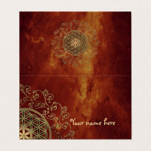 Tarjeta De Visita Flor De Vida - Ornamentos Vintage Mandala 2