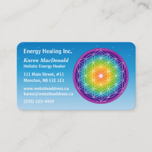 Tarjeta De Visita Flor de vida Starry Sky Rond Biz Card