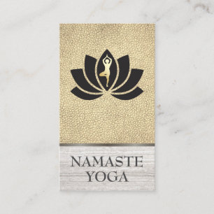 Tarjeta De Visita Flor del instructor de yoga