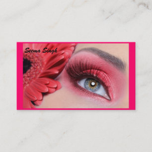 Tarjeta De Visita flor del melocotón del artista de maquillaje de