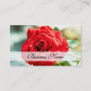 Tarjeta De Visita Flor del rosa rojo