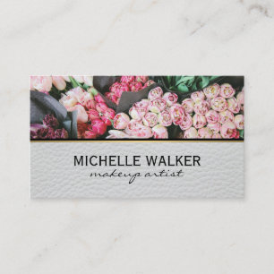 Tarjeta De Visita Flor elegante   Florismo   Cuero