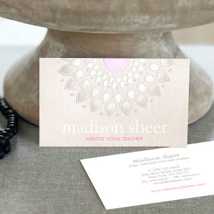 Tarjeta De Visita Flor Elegante rosa rosa rosa pastel Lotus