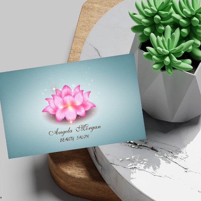 Tarjeta De Visita Flor elegante y sencilla de Lotus (Subido por el creador)