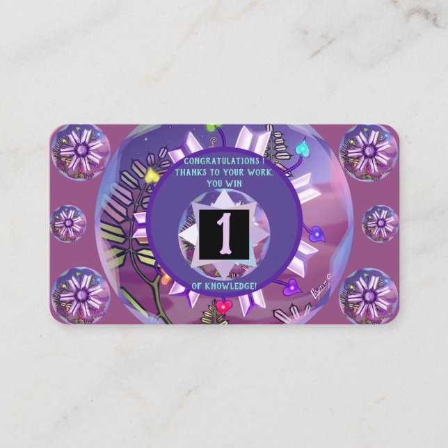 Tarjeta De Visita flor en el desierto (Anverso)