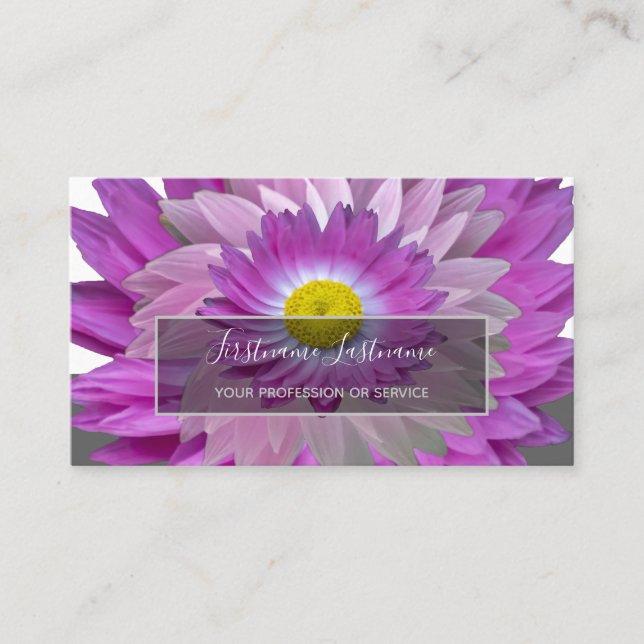 Tarjeta De Visita Flor filigrana con flores rosas (Anverso)