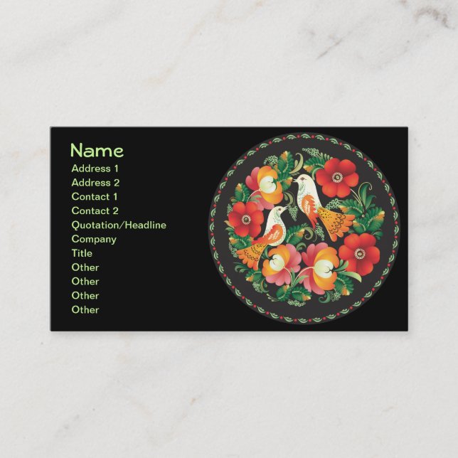 Tarjeta De Visita Flor fina Guay Cute Girly Retro Floral (Anverso)
