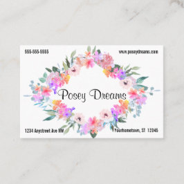 Tarjeta De Visita Flor Flor Flor de marco de diamante Floral Empresa