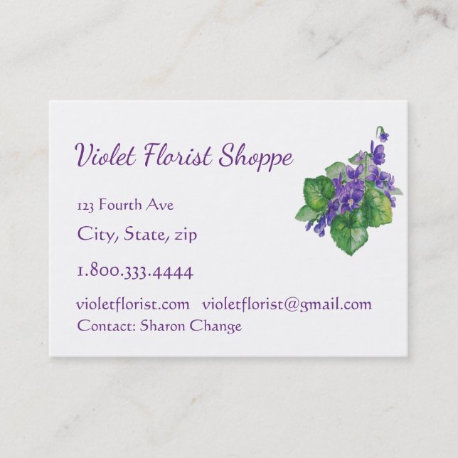 Tarjeta De Visita Flor Flor Naturaleza Flor Acuática Violeta Planta (Anverso)