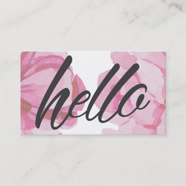 Tarjeta De Visita Flor floral (Anverso)