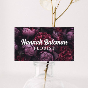 Tarjeta De Visita Flor floral gótica oscura