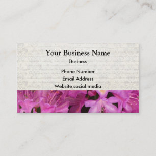 Tarjeta De Visita Flor floral rosa bonito