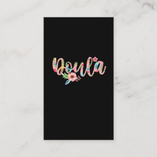 Tarjeta De Visita Flor florida, bebé curado, Doula