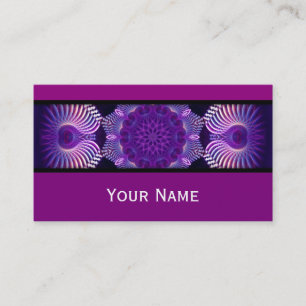 Tarjeta De Visita Flor fractal Kaleidoscope I + tu texto