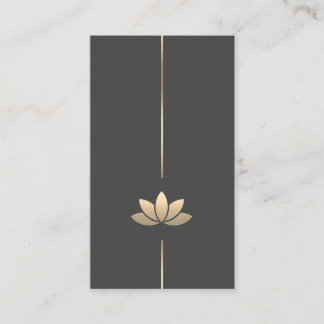 Tarjeta De Visita Flor Gold Lotus de meditación